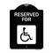 Signmission Designer Series-Graphic Handicapped Reserved Black & White Heavy-Gauge Alum, 24" x 18", BW-1824-9973 A-DES-BW-1824-9973 - alternate 1